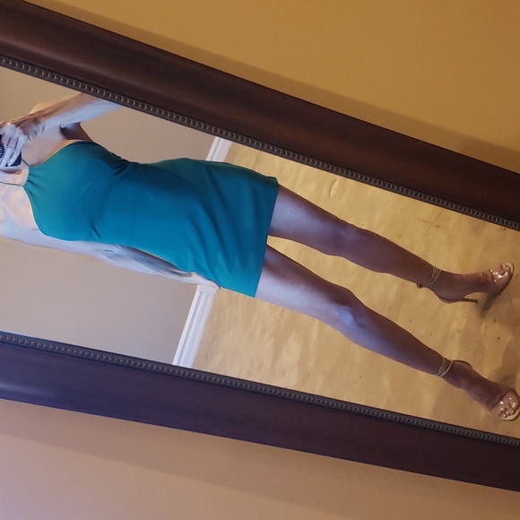 Tiger Mist Franc Corseted-back Green Halter dress, XS - Picture 10 of 16